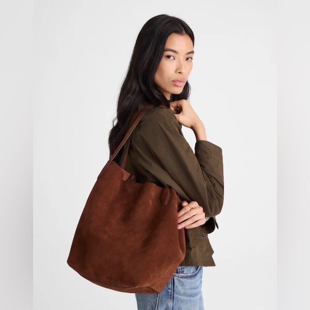 Madewell Brown Suede Tote Bag
